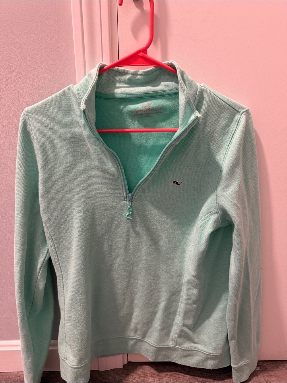 Vineyard Vines Women's Mint Green Quarter-Zip Pullover
